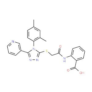 2-{2-[4-(2,4-Dimethyl-phenyl)-5-pyridin-3-yl-4H-[1,2,4]triazol-3-ylsulfanyl]-acetylamino}-benzoic acid