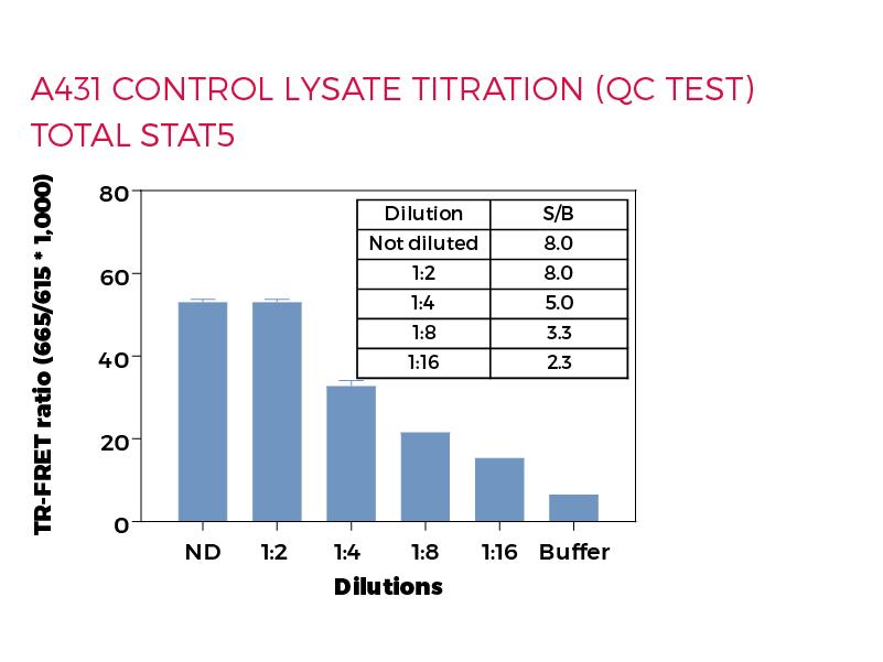 A431 control lysate titration (QC Test) Total STAT5 A431 control lysate titration (QC Test) Total STAT5