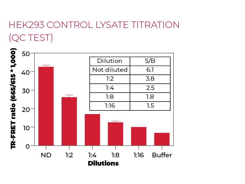 HEK293 control lysate titration (QC Test) HEK293 control lysate titration (QC Test)