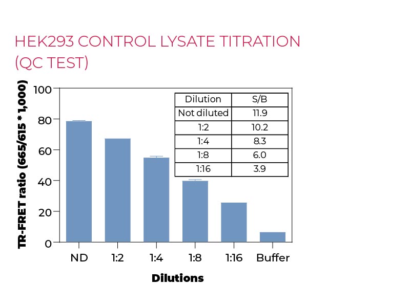 HEK293 control lysate titration (QC Test) HEK293 control lysate titration (QC Test)