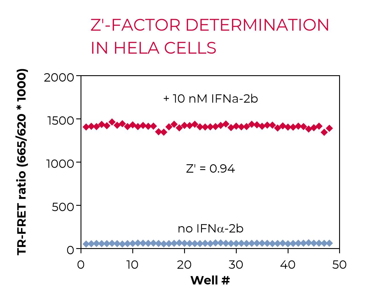 Z'-factor determination in HeLa cells Z'-factor determination in HeLa cells
