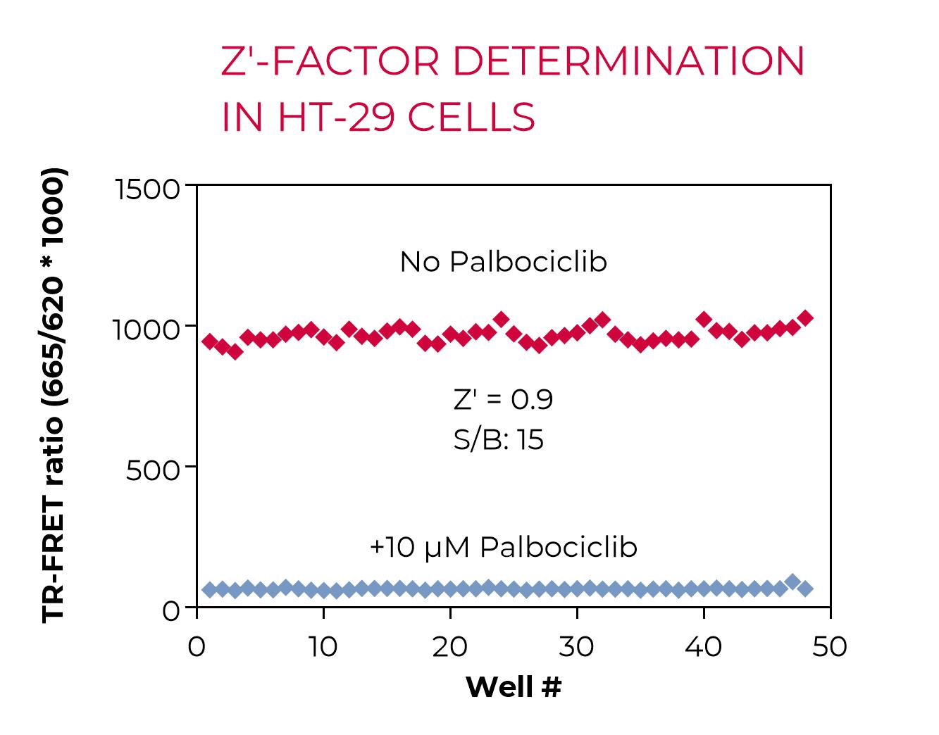 Z'-factor determination in Jurkat cells Z'-factor of Phospho-Rb (S807) in Jurkat cells