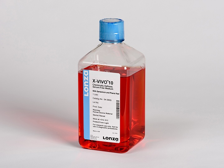 X-VIVO 10 with Gent and Phenol Red, 1 L