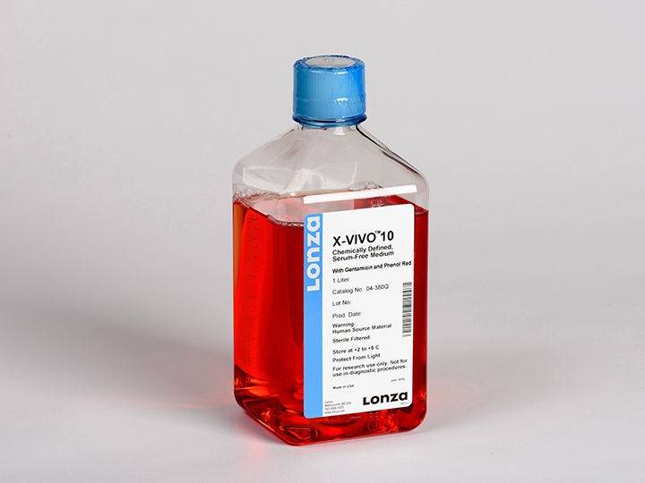 X-VIVO 10 with Gent and Phenol Red, 1 L
