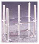 细菌培养皿架，聚碳酸酯框架，白色聚碳酸酯柱,Lx Hx W.cm，34.3x 23.5x 20.3